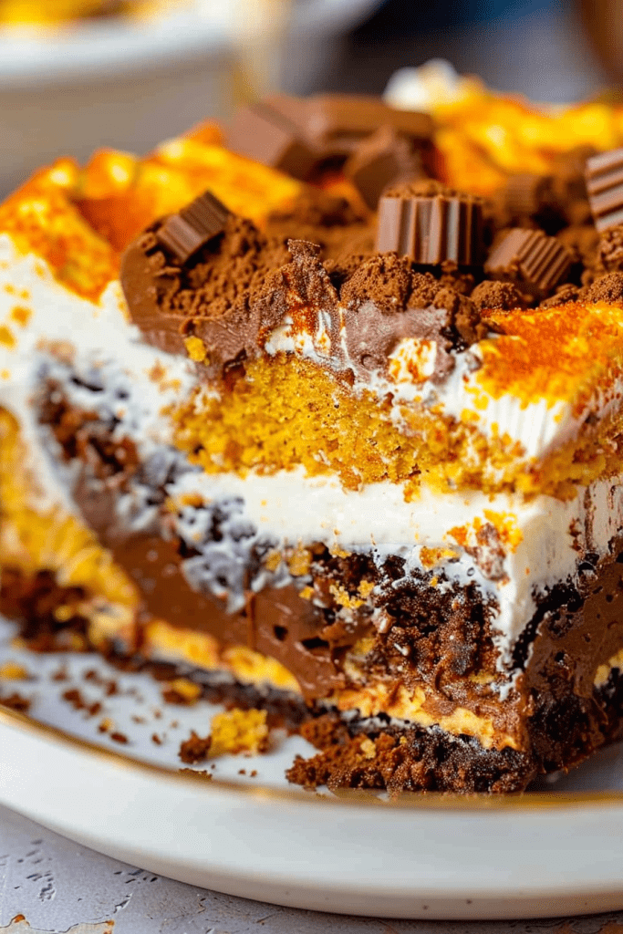 Delicious Butterfinger Poke Cake