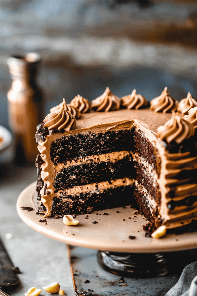 Delicious Chocolate Peanut Butter Cake