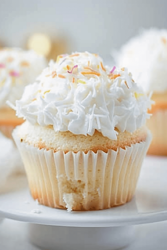 Delicious Coconut Angel Food Cupcakes