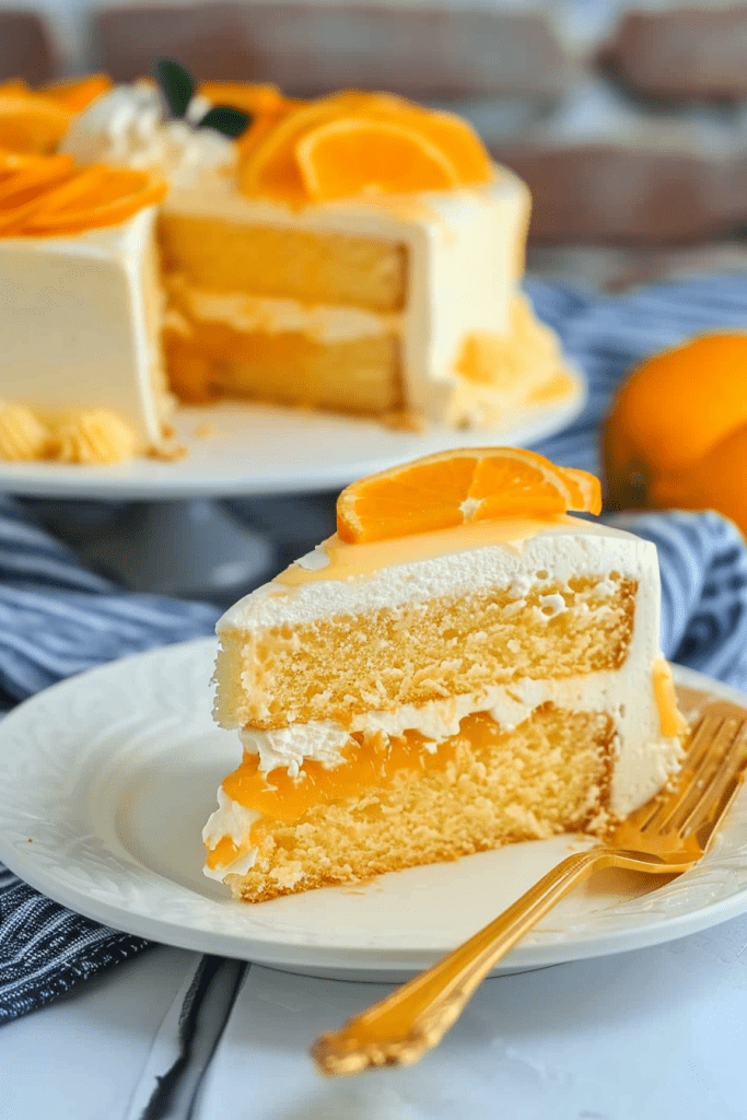 Delicious Homemade Orange Julius Cake