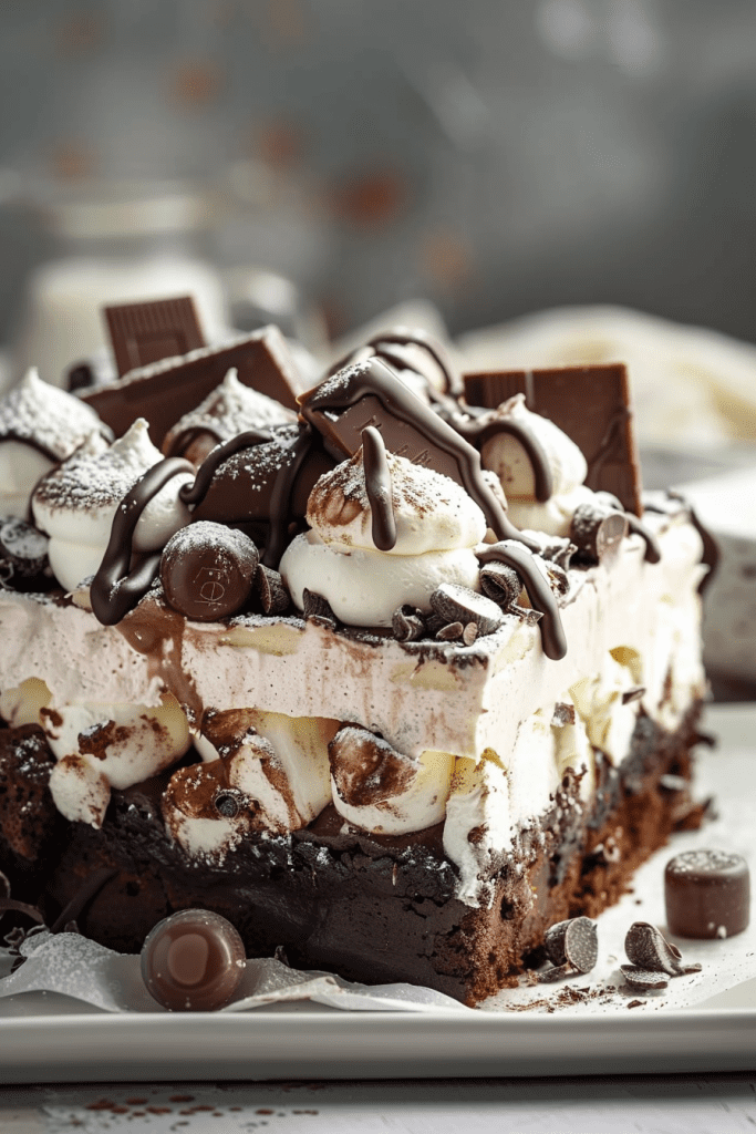 Delicious Hot Chocolate Poke Cake