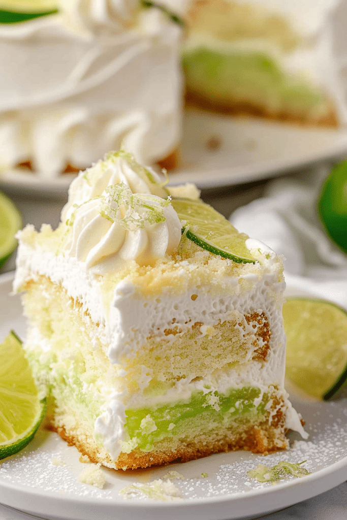 Delicious Key Lime Poke Cake