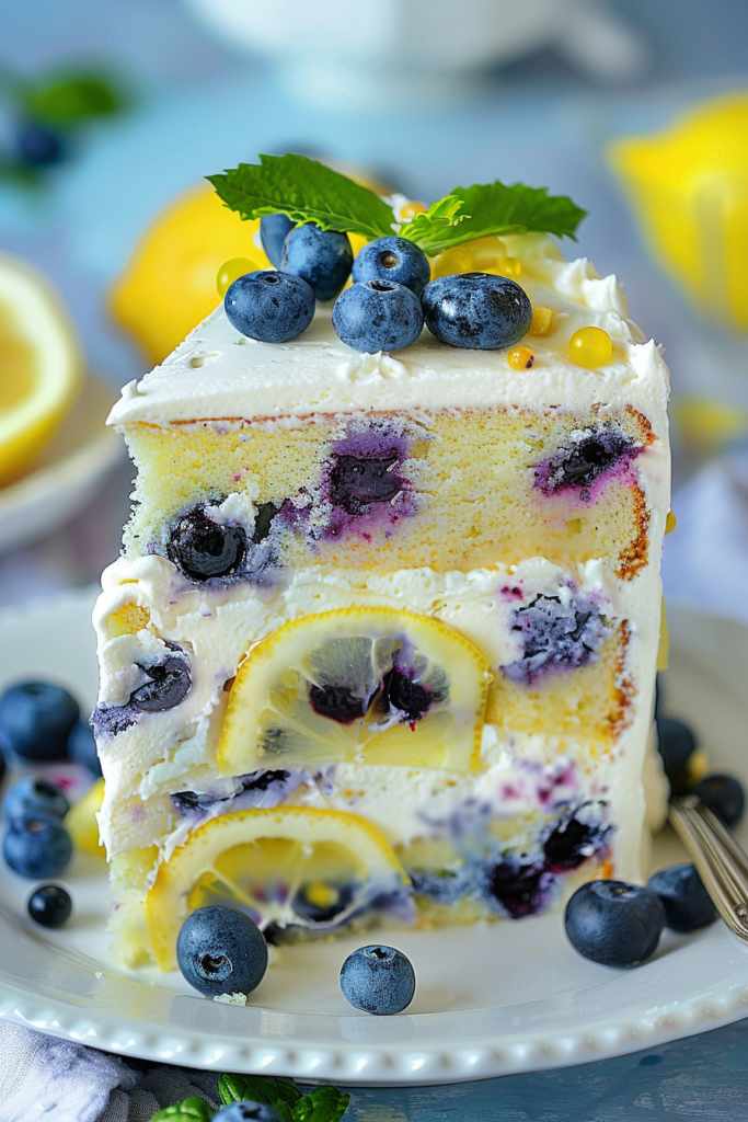 Delicious Lemon Blueberry Cake