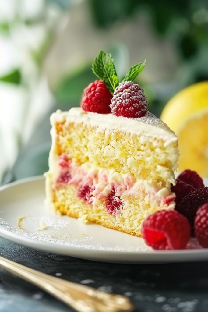 Delicious Lemon Raspberry Cake