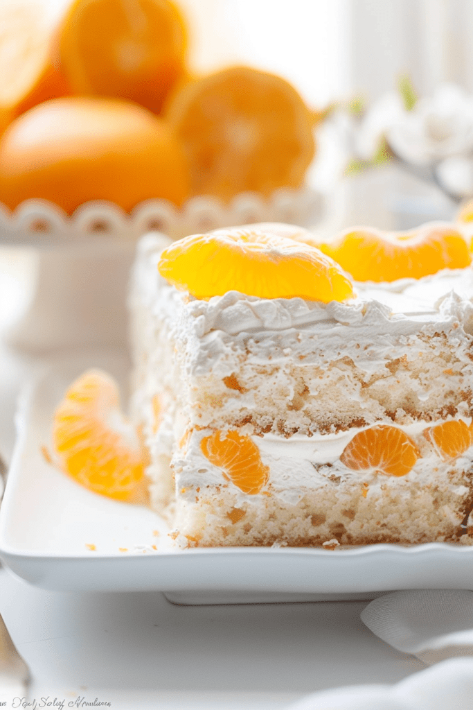 Delicious Mandarin Orange Angel Food Cake