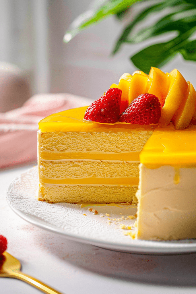 Delicious Mango Mousse Cake