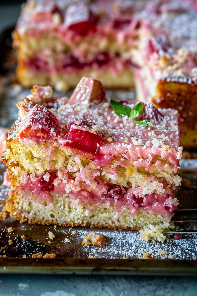 Delicious Oma's Rhubarb Cake