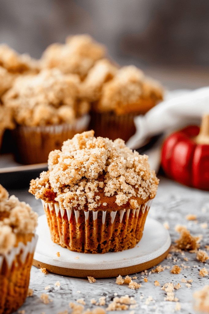 Delicious Pumpkin Crumb Cake Muffins