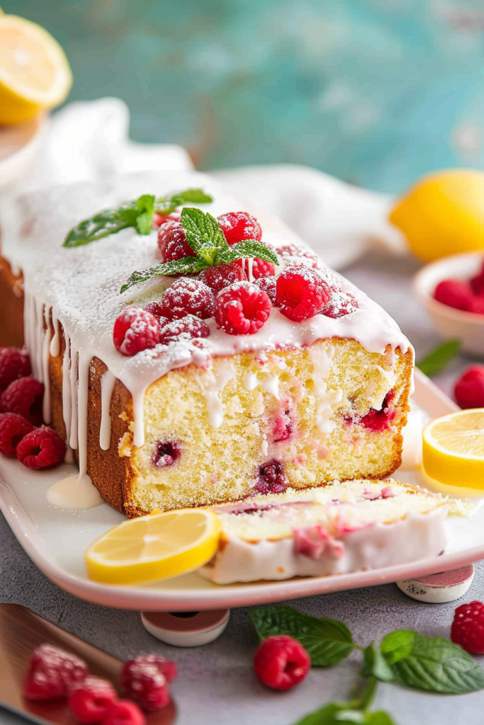 Delicious Raspberry Lemonade Pound Cake