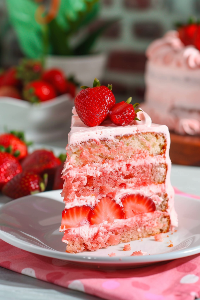 Delicious Strawberry Cake