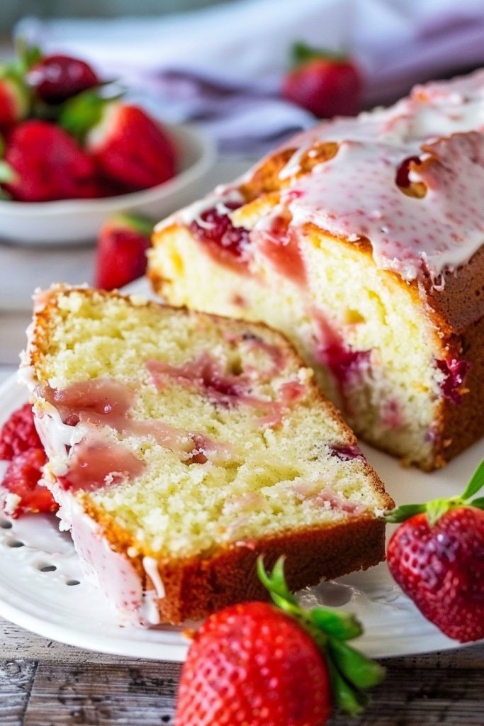 Delicious Strawberry Jam Pound Cake