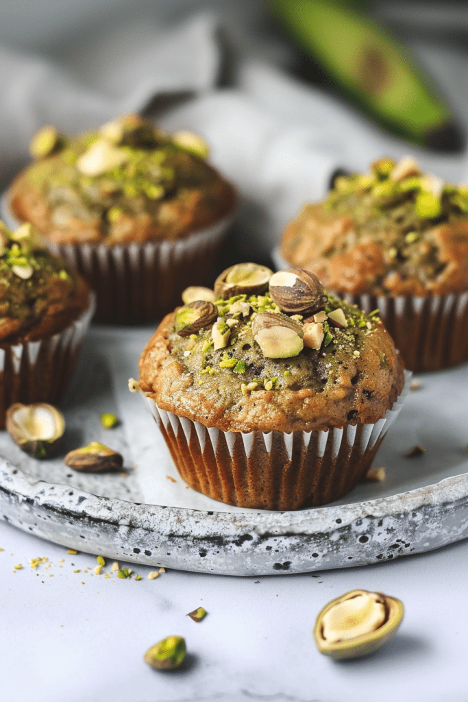 Delicious Vegan Banana Pistachio Muffins