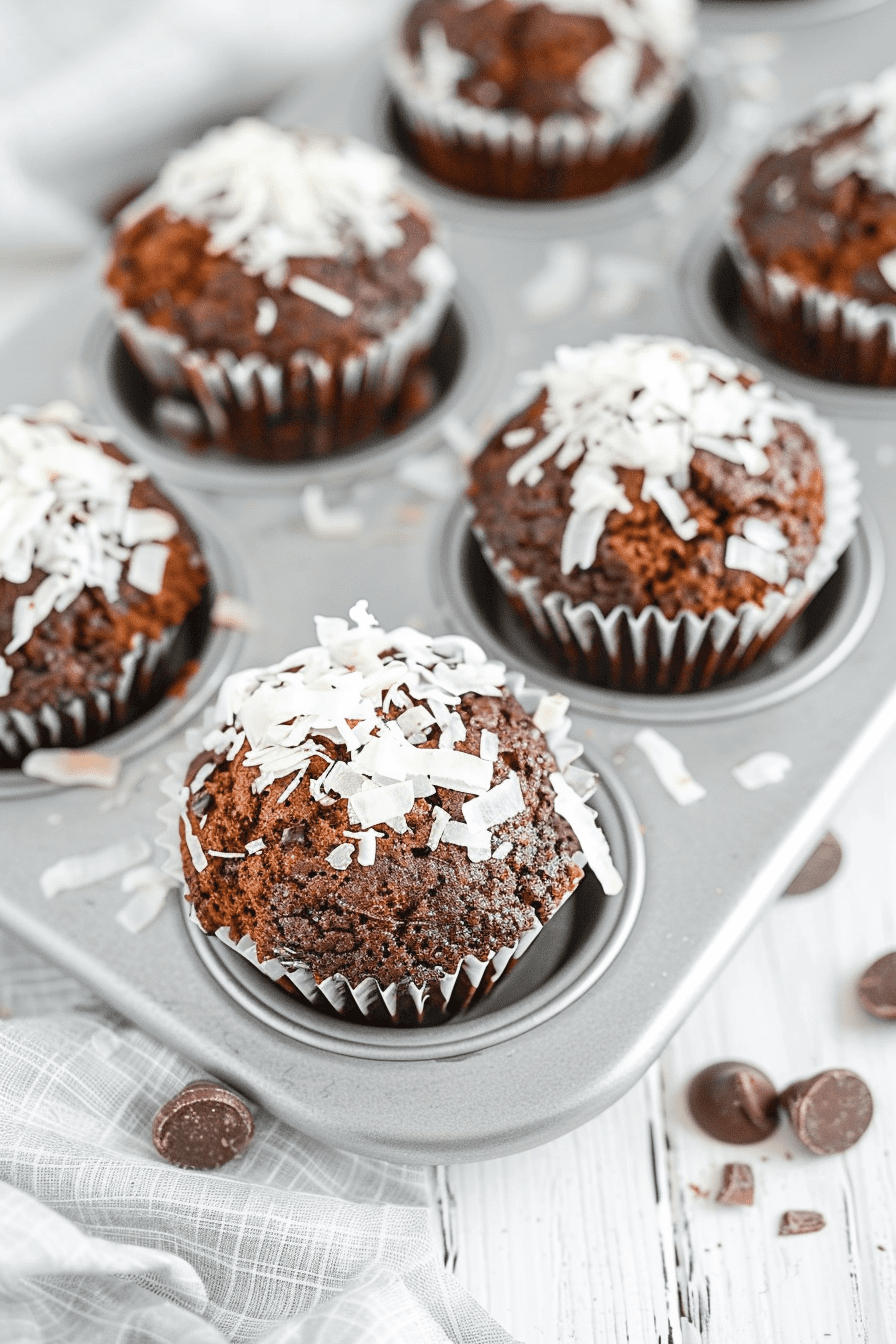 Double Chocolate Coconut Muffins Recipe