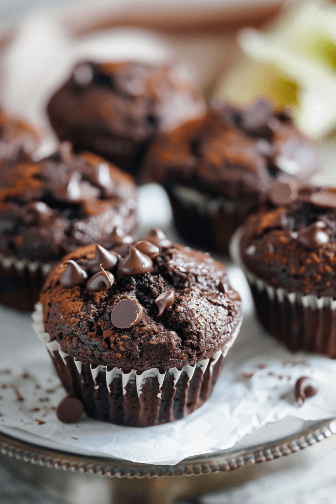 Double Chocolate Peanut Butter Muffins Recipe