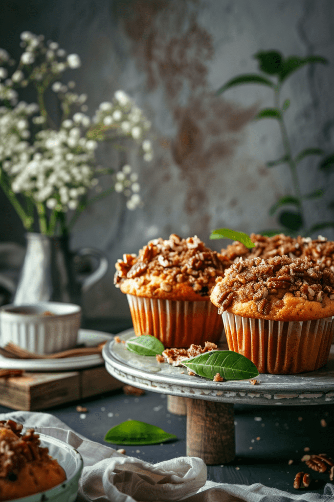 Flavorful Butterscotch Muffins with Brown Sugar Pecan Streusel