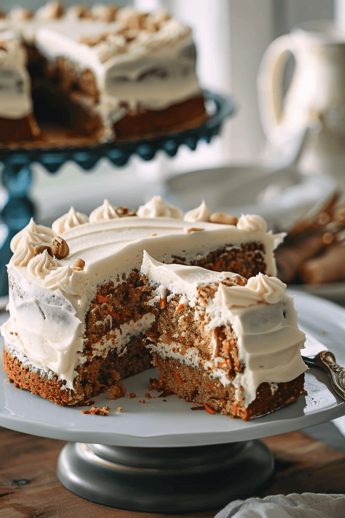 Frosting Old-Fashioned Carrot Cake