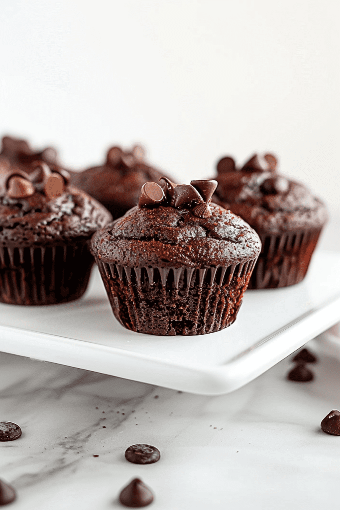 Fudgy Vegan Double Chocolate Beet Muffins Recipe