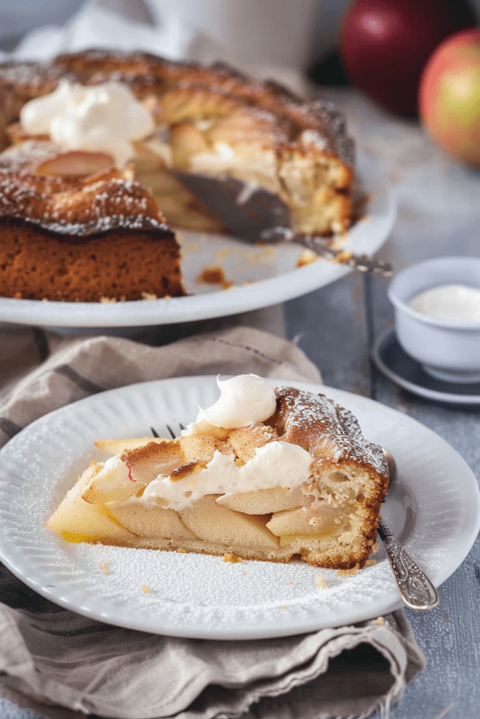 German Apple Custard Cake Recipe