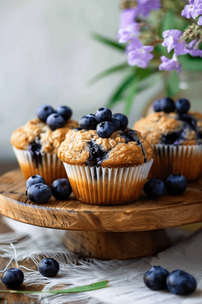 Healthy Blueberry Oatmeal Muffin