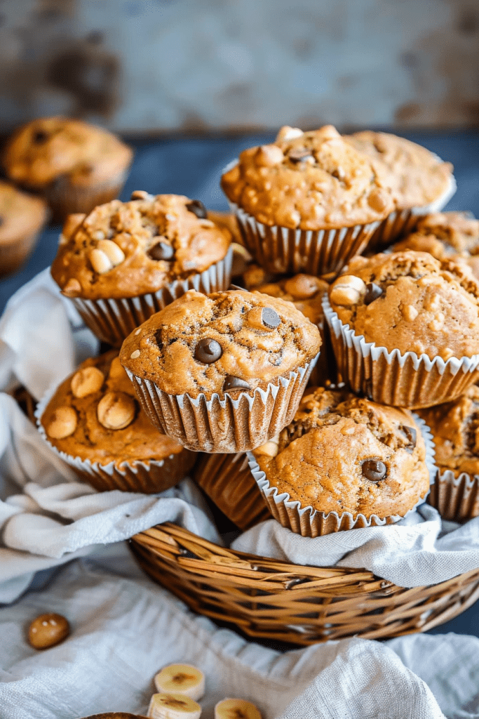 Healthy Peanut Butter Banana Muffins