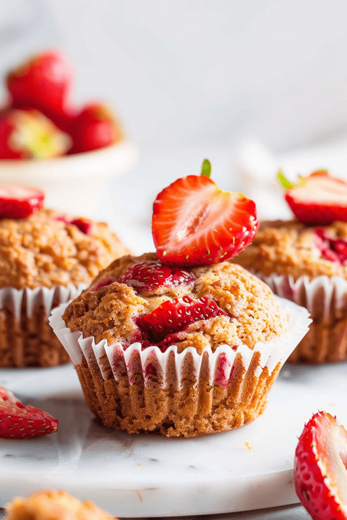 Healthy Strawberry Muffins