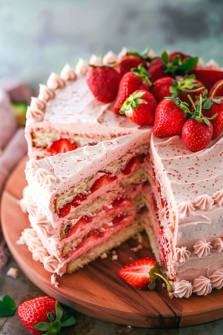 How To Make Homemade Strawberry Cake Easy Recipe For Delicious Dessert