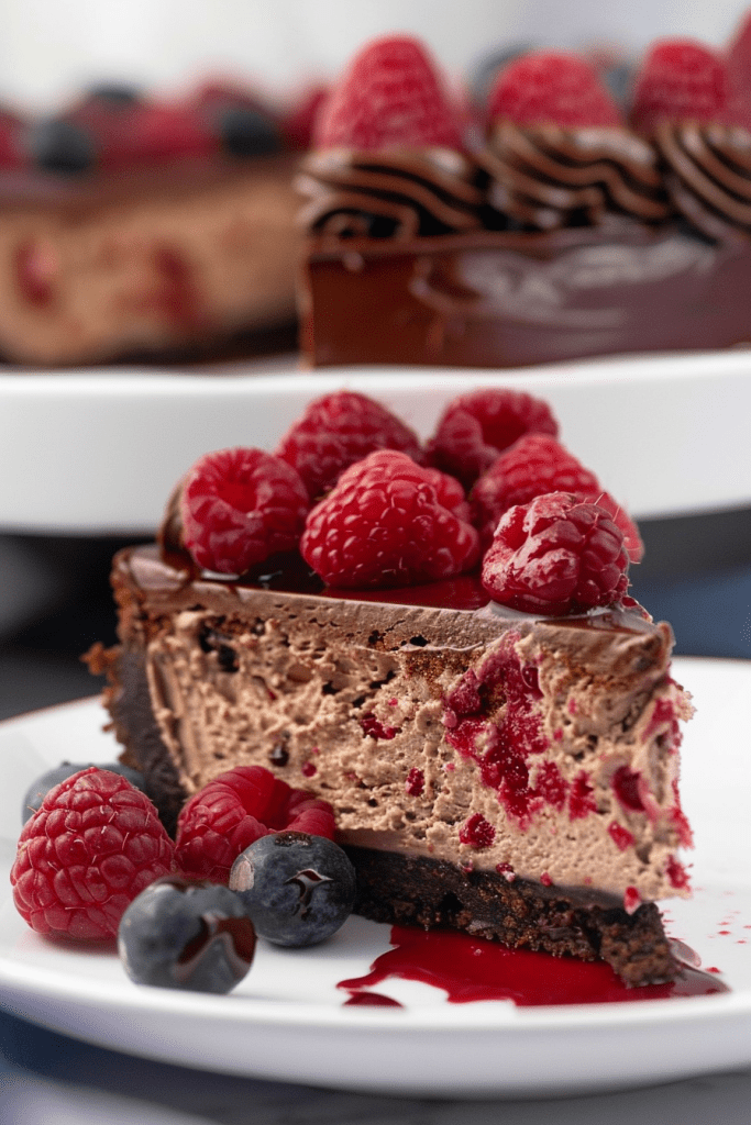 How to Serve Chocolate Raspberry Cheesecake