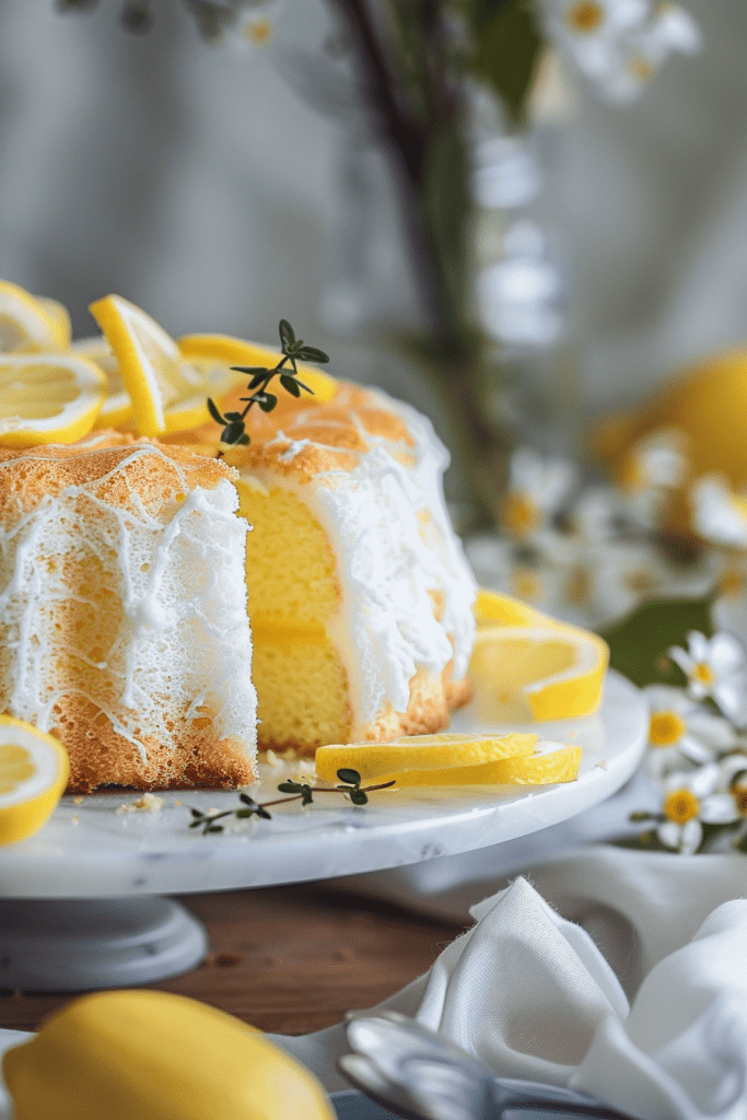 Lemon Angel Food Cake