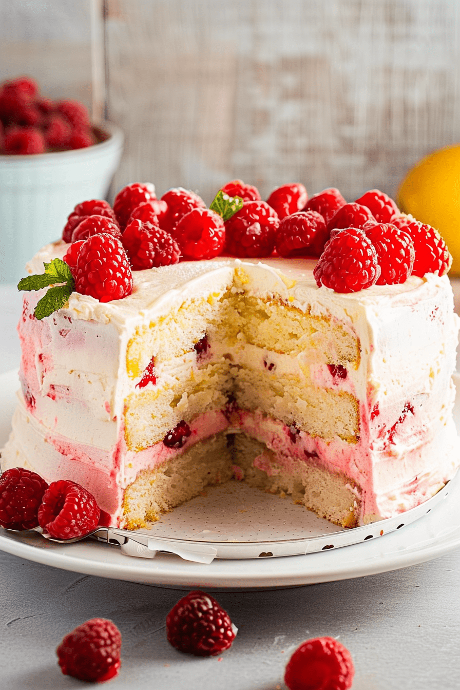 Lemon Raspberry Cake Recipe