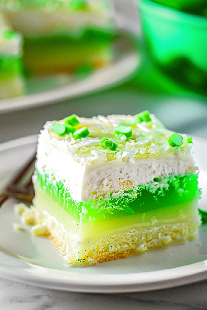 Lime Jell-O Poke Cake