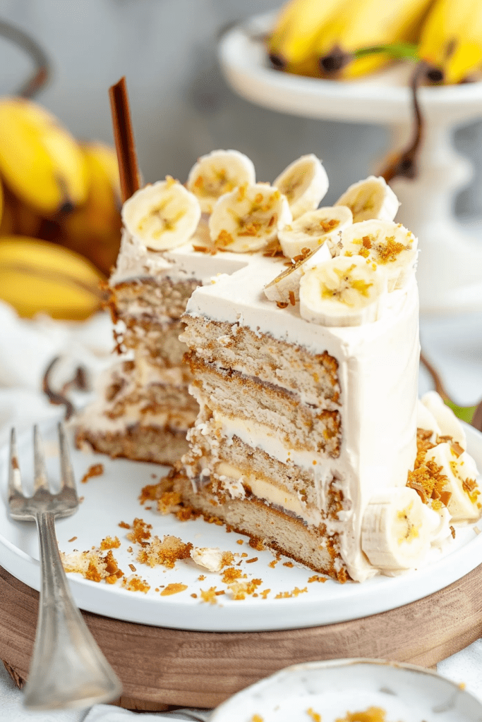 Making Banana Cake Frosting