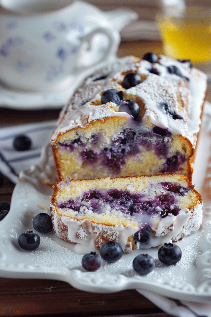 Making Blueberry Pound Cake