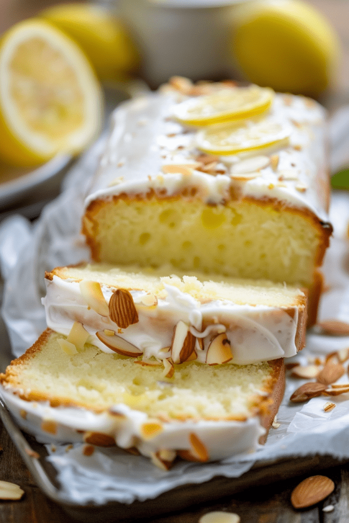 Making Iced Almond Lemon Loaf Cake