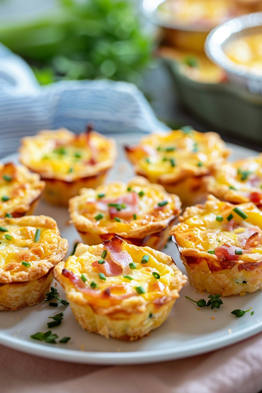 Mini Ham and Cheese Quiche Cups Recipes