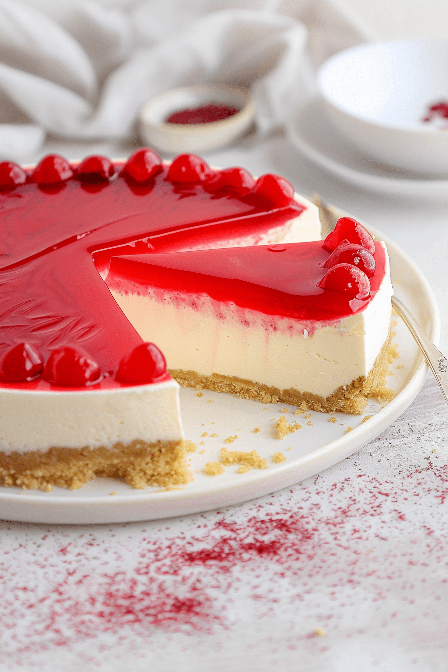 No-Bake Red Rippers Cheesecake Slice Recipes