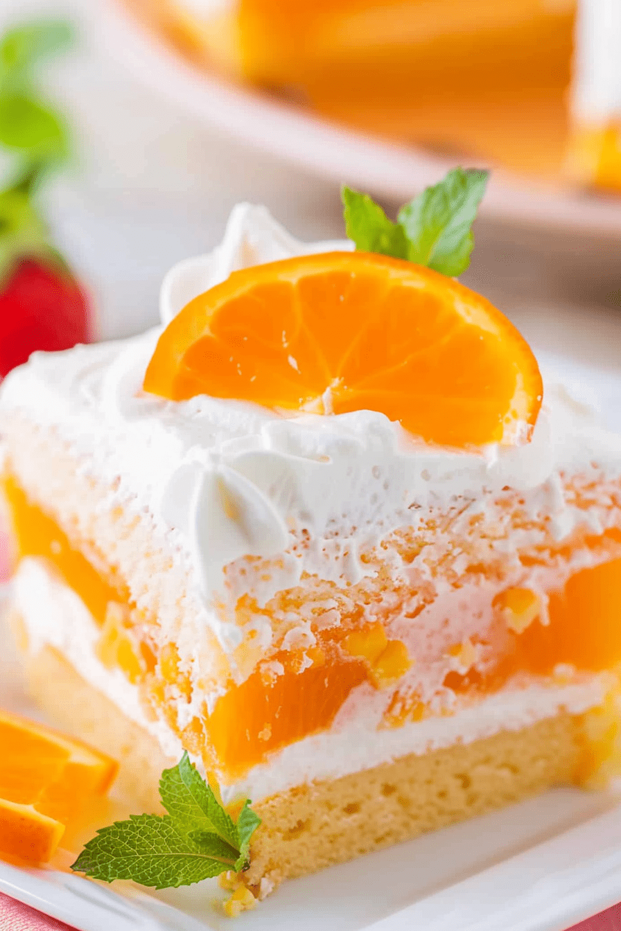 Orange Creamsicle Poke Cake Recipe