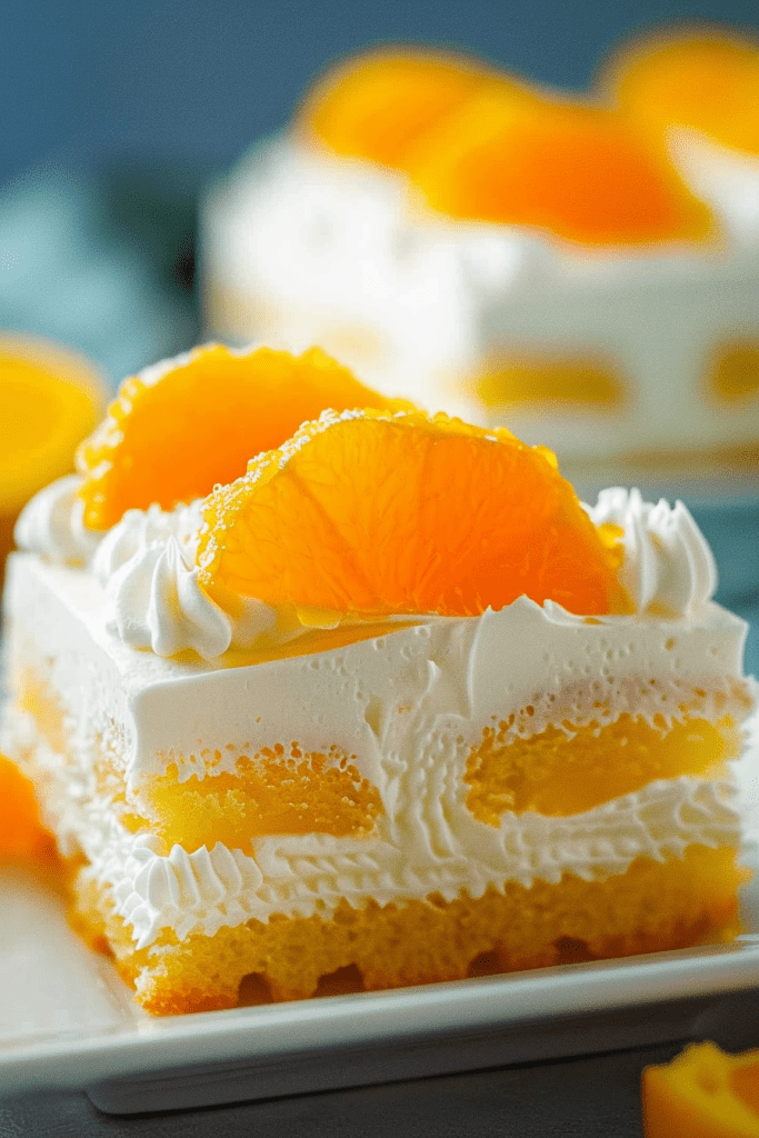 Orange Creamsicle Poke Cakes