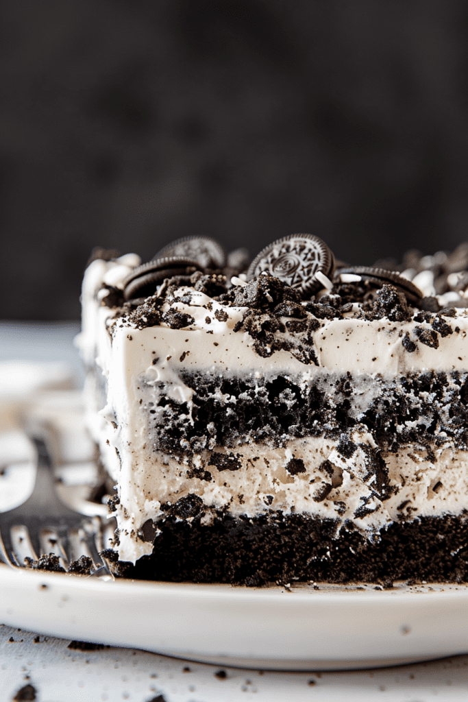 Oreo Cookie Poke Cake