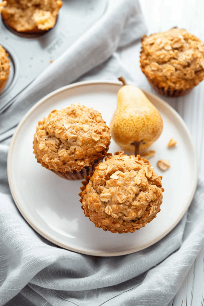 Pear Oatmeal Muffins Recipe