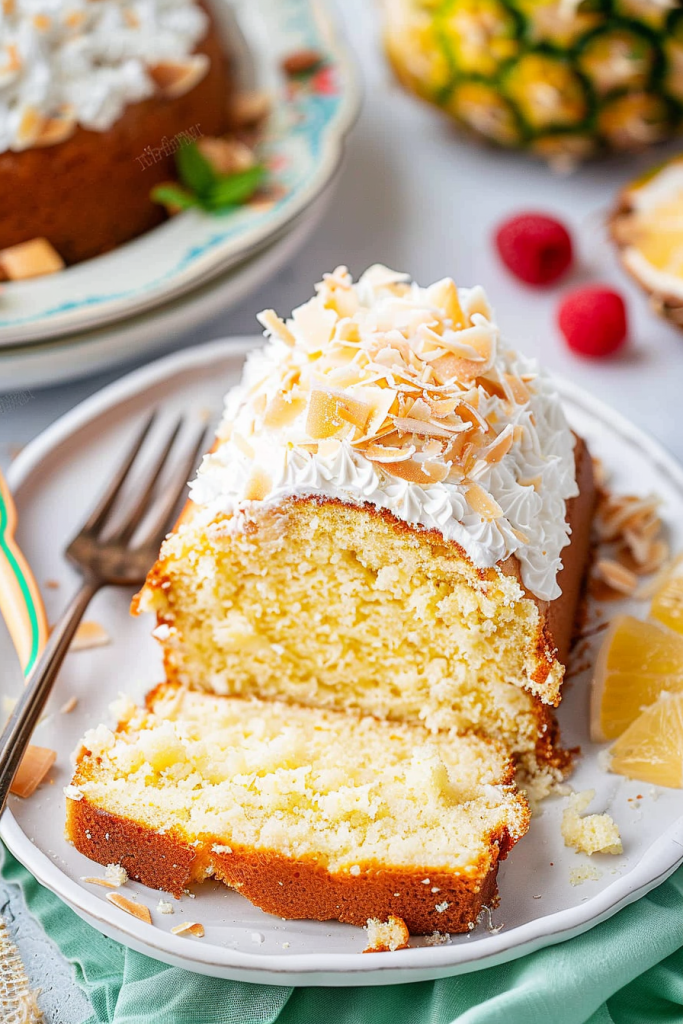 Pina Colada Pound Cake