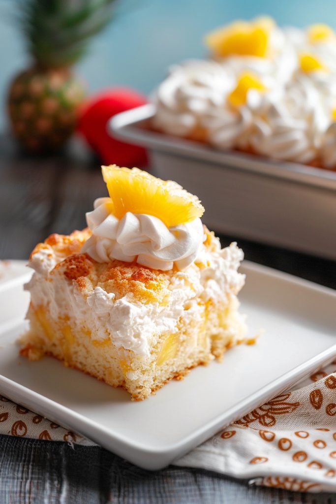 Pineapple Angel Food Dump Cake