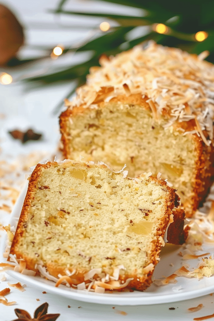 Pineapple Coconut Loaf Cake Recipe