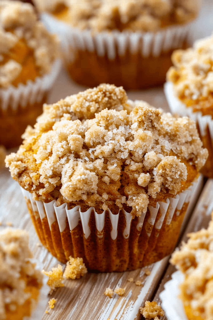 Pumpkin Crumb Cake Muffins