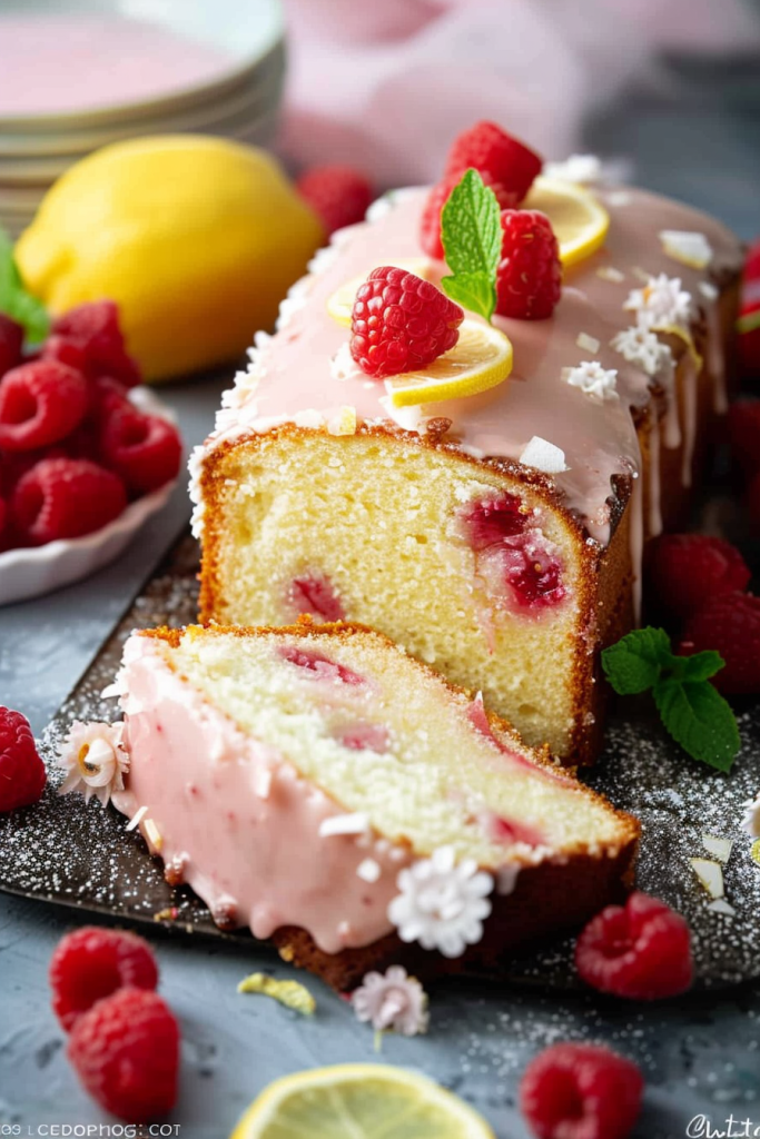 Raspberry Lemonade Pound Cake