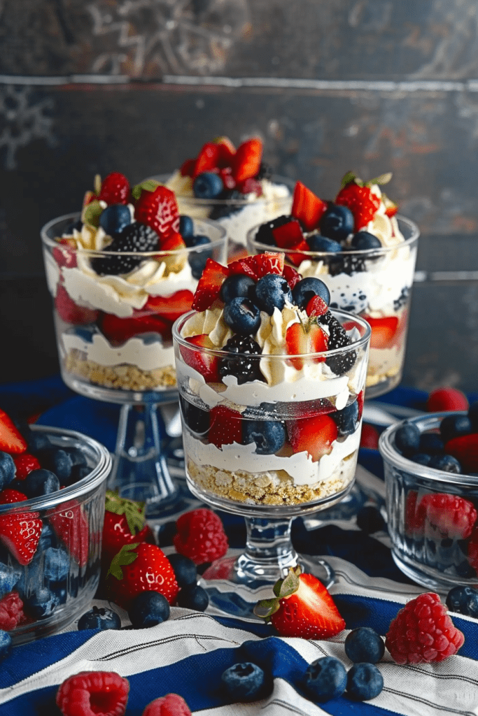 Red White and Blue Mini Trifles Recipes