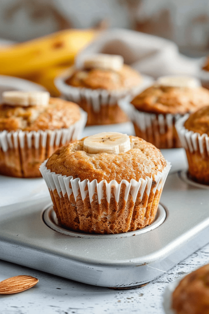 Serving Almond Flour Banana Muffins