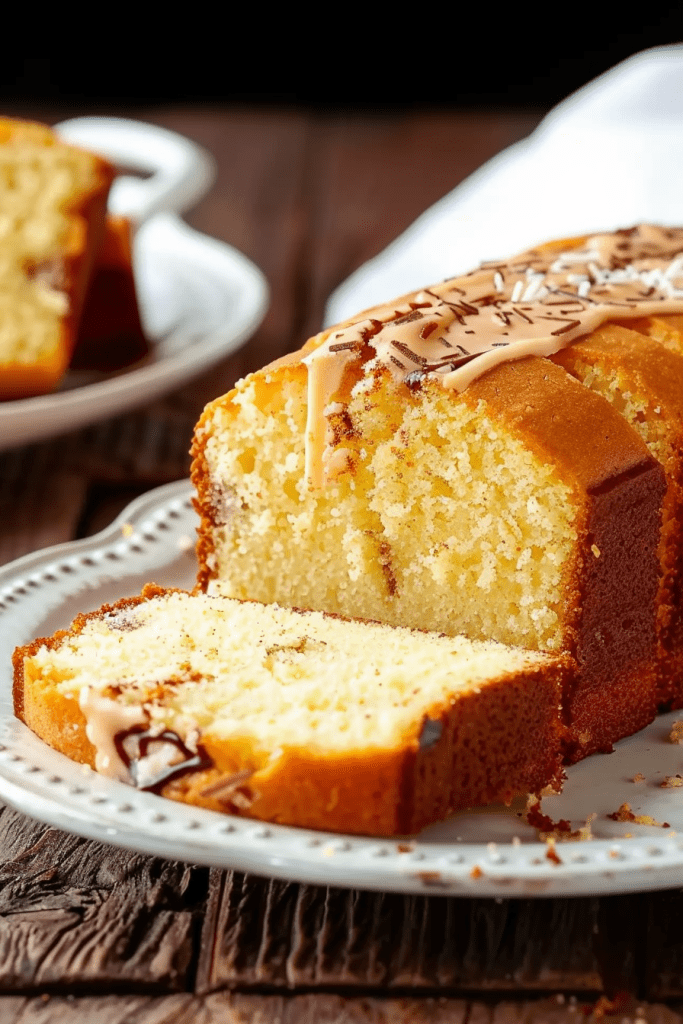 Serving Amaretto Pound Cake