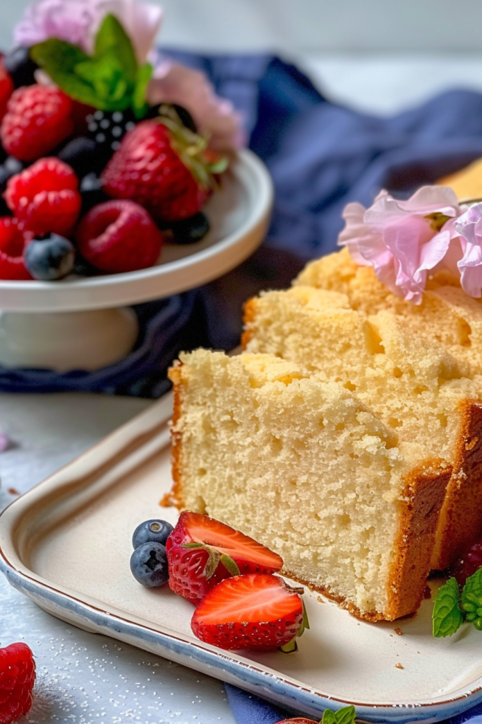 Serving Buttermilk Pound Cake