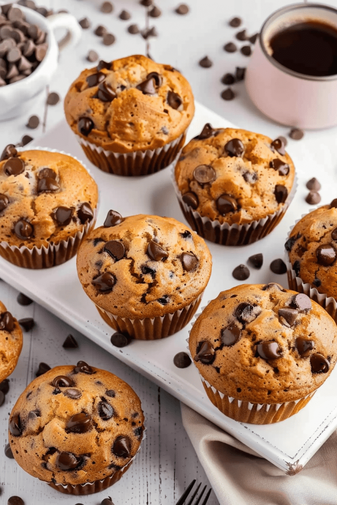 Serving Cappuccino Chocolate Chip Muffins