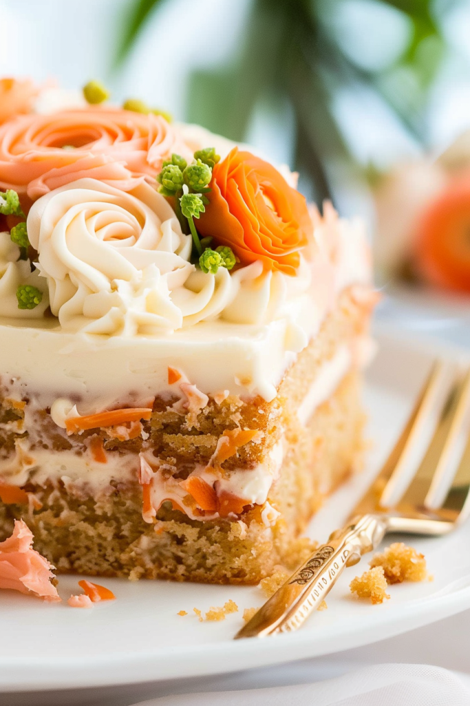 Serving Carrot Poke Cake